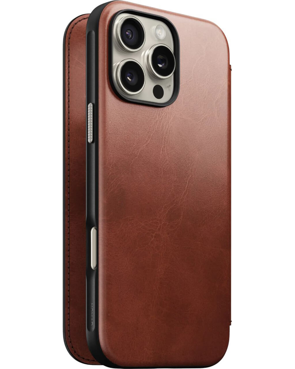 Nomad Modern Leather Folio Olde Dublin Horween for iPhone 16 Pro (NM01398585)